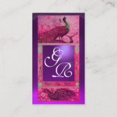 TROUW LIEFDE PAUW MONOGRAM roze paars amethist Visitekaartje (Achterkant)