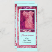 TROUW LIEFDE PAUW MONOGRAM ,roze rood wit blauw Kaart (Voorkant / Achterkant)