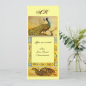 TROUW LIEFDE PAUWEN MONOGRAM ,bruin groen geel Kaart (Staand voorkant)