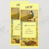 TROUW LIEFDE PAUWEN MONOGRAM ,bruin groen geel Kaart (Voorkant / Achterkant)