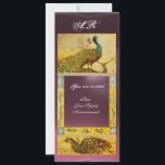 TROUW LIEFDE PAUWEN MONOGRAM bruin roze geel Kaart<br><div class="desc">Elegant,  klassiek,  levendig Art Nouveau ontwerp met helder glanzende 3D edelsteen glans,  digitale grafische uitwerking door Bulgan Lumini .Makkelijk aan te passen met je eigen tekst als huwelijksaankondiging,  plaatskaarten,  save-the-date,  dank je wel,  bruidsfeesten,  verjaardagsfeesten,  partijen,  verlovingsfeesten,  of gewoon voor elk evenement dat je wenst!</div>