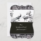 TROUW LIEFDE VOGELS VIERKANTIG MONOGRAM Zwart,Wit Kaart (Achterkant)