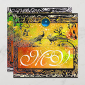 TROUW LIEFDEBEBBEN MONOGRAM zwart geel blauw Aankondiging (Voorkant / Achterkant)