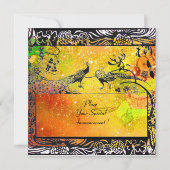 TROUW LIEFDEBEBBEN MONOGRAM zwart geel blauw Aankondiging (Achterkant)