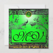 TROUW LIEFDEBEBBEN MONOGRAM zwart geel smaragd Aankondiging (Voorkant)