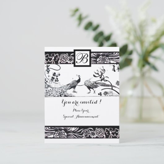 TROUW LIEFDEBOGELS INITIALEN, Zwart Zilver Metaal Kaart (Staand voorkant)