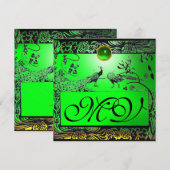 TROUW LIEFDEBRIKKEN MONOGRAM zwart geel smaragd Aankondiging (Voorkant / Achterkant)