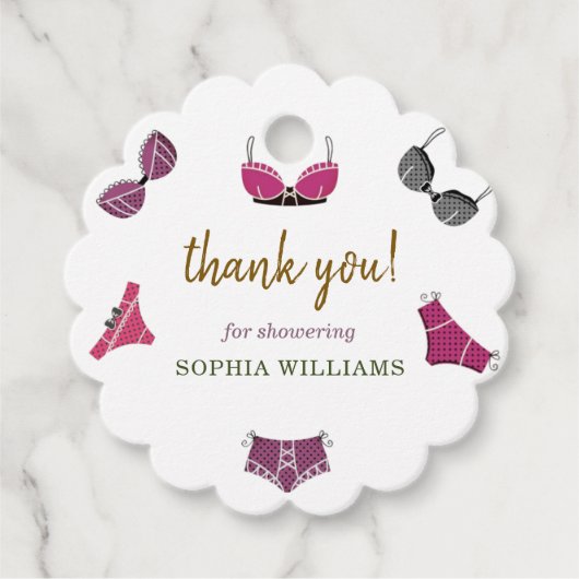 Trouw lingerie bruidsfeest bedankjes labels (Voorkant)