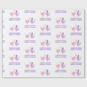 Trouw Love Bird Schattige Bruid Bruidegom Naam Cadeaupapier (Vlak)