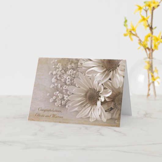 Trouw Madeliefjes Boeket Kaart (Gele Bloem)