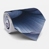 Trouw Mannen Navy Blue Pioenrozen & Witte Roos Stropdas (Opgerold)