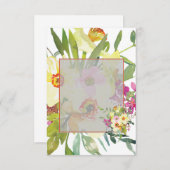 Trouw met blanco budget narcissen  kaart (Voorkant / Achterkant)