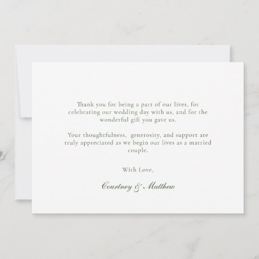 Trouw met Blauwe Hortensia's  Bedankkaart (Achterkant)