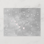 Trouw met Bleek Roze Hartbladboom Aankondigingskaart (Achterkant)