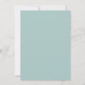 Trouw met Bleek Turquoise Pioen Kaart (Achterkant)