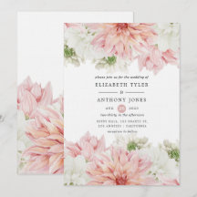 Trouw met bloemen in blos dahlia's