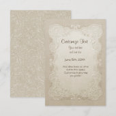 Trouw met bloemen kant vlinder kaart (Voorkant / Achterkant)