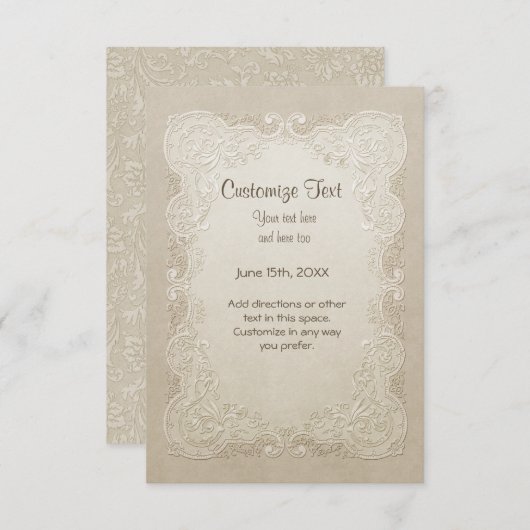 Trouw met bloemendessin vlinder kaart (Voorkant / Achterkant)