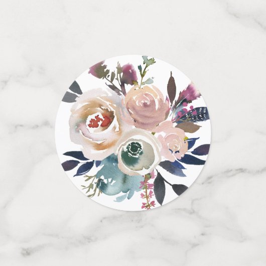 Trouw met bloemrijke elegantie confetti (Kleine voorkant)