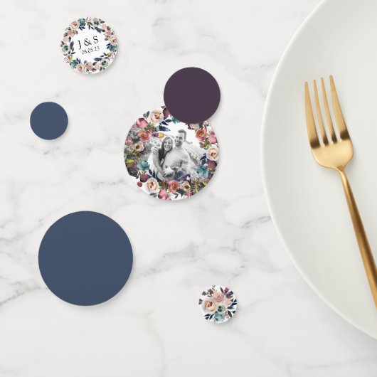 Trouw met bloemrijke elegantie confetti (Groep)