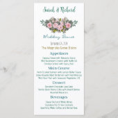 Trouw met blozende bloemen menu (Voorkant)