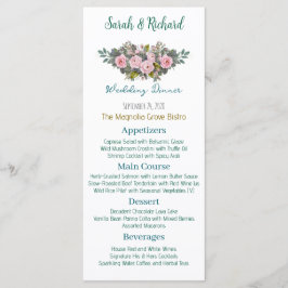 Trouw met blozende bloemen menu