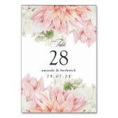 Trouw met blozende Dahlias Kaart (Achterkant)