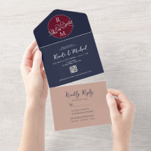 Trouw met Blush Burgundy en Marineblauw
