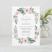 Trouw met Blush Emerald Loof Kaart (Staand voorkant)