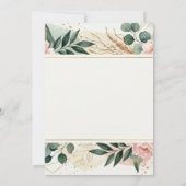 Trouw met Blush Groene Decoratie Save The Date (Achterkant)
