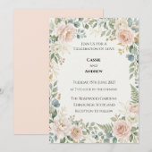 Trouw met Blush Groenelementen Kaart (Voorkant / Achterkant)