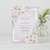 Trouw met Blush Lila Wingerd Kaart (Staand voorkant)