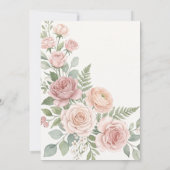 Trouw met Blush Roze Begroeiing Kaart (Achterkant)