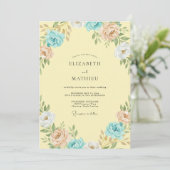 Trouw met Boter Aqua Ranunculus Eucalyptus Kaart (Staand voorkant)