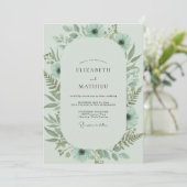 Trouw met Celadon Varens Foliage Kaart (Staand voorkant)
