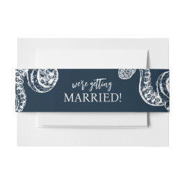 Trouw met de marine-nautische octopus  uitnodigingen wikkel