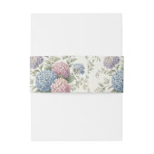 Trouw met Delicate Hydrangea Bloemen Uitnodigingen Wikkel (Achterkant Voorbeeld)