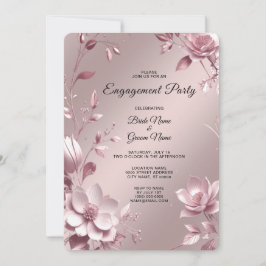 Trouw met delicate roze bloemenframe kaart