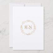 Trouw met een landelijke laurierkrans kaart (Achterkant)