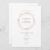 Trouw met een landelijke laurierkrans kaart (Voorkant / Achterkant)