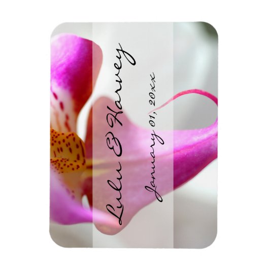 Trouw met een Witte Orchidee Magneet (Verticaal)