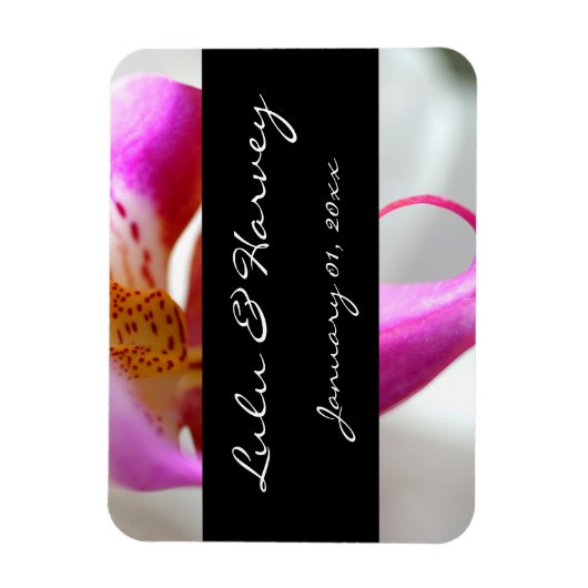 Trouw met een Witte Orchidee Magneet (Verticaal)