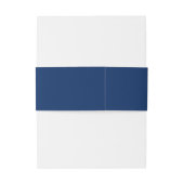 Trouw met eenvoudig monogram in marineblauw uitnodigingen wikkel (Achterkant Voorbeeld)