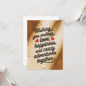 Trouw met eindeloze liefde geluk  kaart (Voorkant / Achterkant in situ)