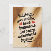 Trouw met eindeloze liefde geluk  kaart (Voorkant)