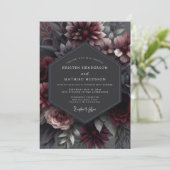 Trouw met Garnet Somber Bloom Kaart (Staand voorkant)