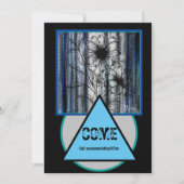 Trouw met geheim bruidspaar Zwart en Blauw Kaart (Voorkant)