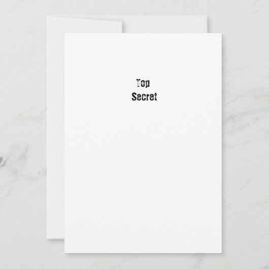 Trouw met geheim bruidspaar Zwart en Blauw Kaart (Achterkant)