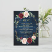 Trouw met geometrisch ontwerp in Navyblauw Blush B Menu (Staand voorkant)