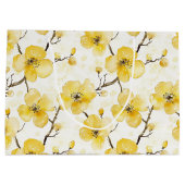 Trouw met Goud Gele Bloemen Groot Cadeauzakje (Achterkant)